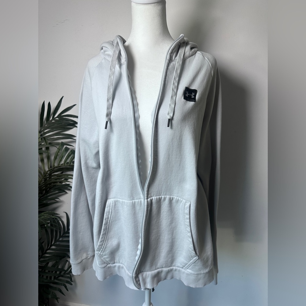 Men’s Under Armour Rival Light Gray Cotton Hoodie size XXL - Picture 1 of 12